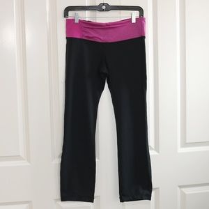Lululemon Wonder Under Crop Leggings Black Size 8